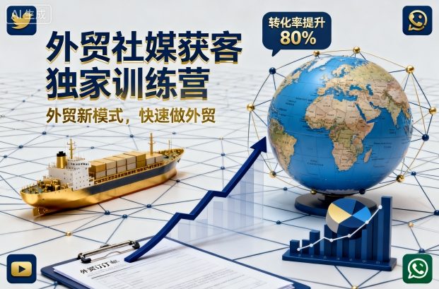 外贸社媒获客独家训练营,外贸新模式,快速做外贸(更新)-550资源网|九公子网络科技