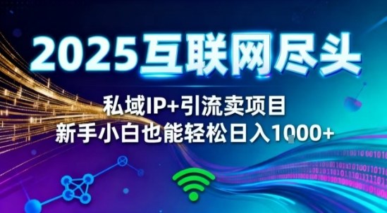 2025网创尽头王炸项目!私域IP+精准引流,新手小白在家躺賺日入1k,零经验也能上手【揭秘】-550资源网|九公子网络科技