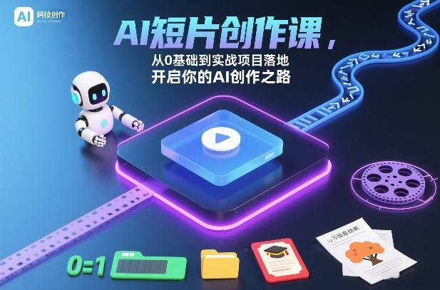 AI短片创作课，从0基础到实战项目落地，开启你的AI创作之路-550资源网|九公子网络科技