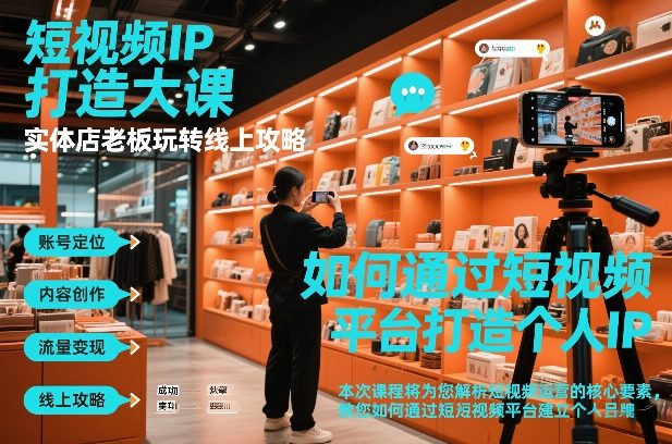短视频ip打造大课，实体店老板玩转线上攻略-550资源网|九公子网络科技