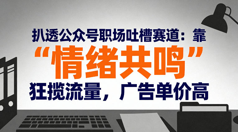 扒透公众号职场吐槽赛道：靠“情绪共鸣”狂揽流量，广告单价高-550资源网|九公子网络科技