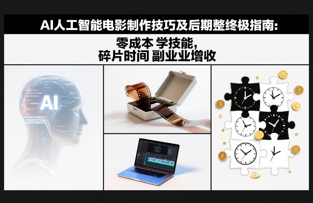AI人工智能电影制作技巧及后期完整终极指南：零成本学技能，碎片时间副业增收-550资源网|九公子网络科技