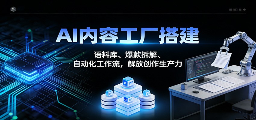 AI内容工厂搭建：语料库、爆款拆解、自动化工作流，解放创作生产力-550资源网|九公子网络科技