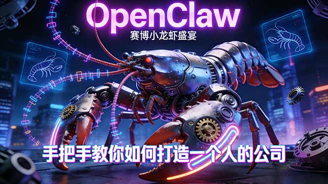 OpenClaw，小龙虾-从产品到爆款的成长之路，手把手教你如何打造一个人的公司-550资源网|九公子网络科技