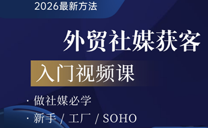2026外贸社媒获客入门课-550资源网|九公子网络科技