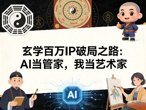 玄学百万IP破局之路：AI当管家，我当艺术家-550资源网|九公子网络科技