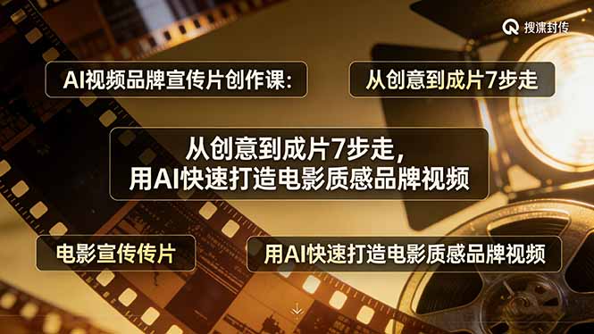AI视频品牌宣传片创作课：从创意到成片7步走，用AI快速打造电影质感品牌视频-550资源网|九公子网络科技