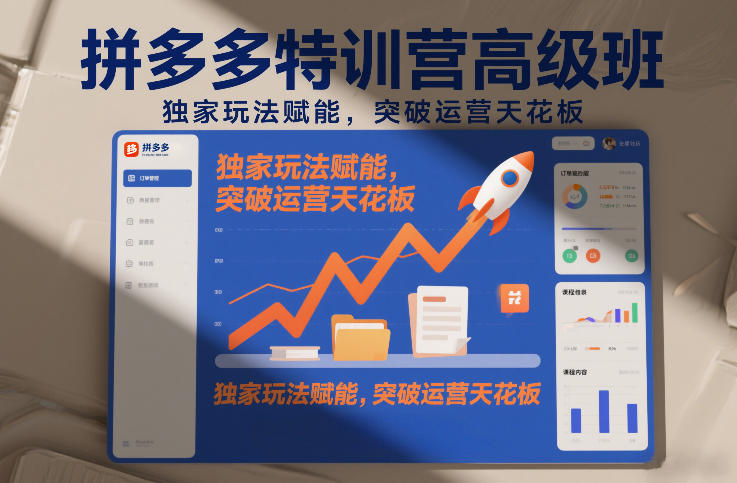 拼多多特训营高阶班，独家玩法赋能，突破运营天花板(更新26年3月19日)-550资源网|九公子网络科技