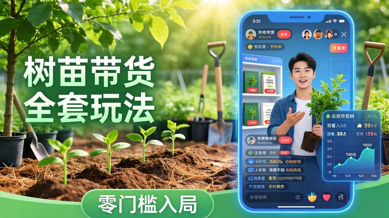视频号AI树苗带货全套玩法：零门槛入局，掌握豆包、千问等AI工具制作树苗视频的全套流程-550资源网|九公子网络科技