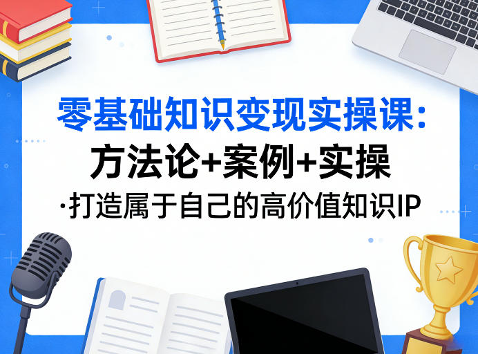 零基础知识变现实操课,方法论+案例+实操,打造属于自己的高价值知识IP-550资源网|九公子网络科技