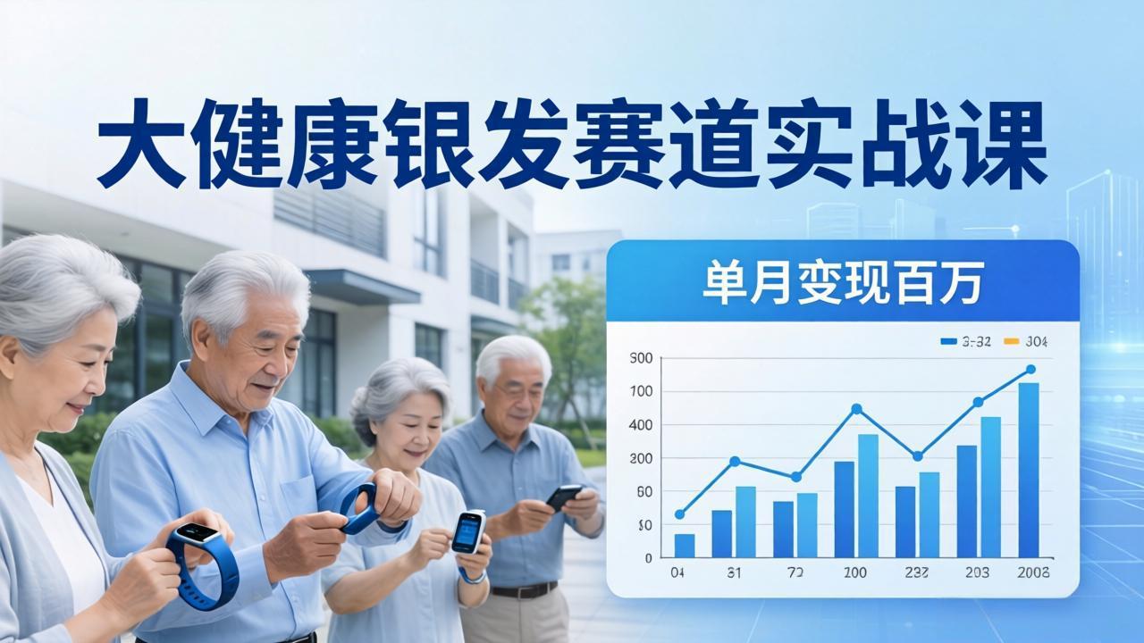 大健康银发赛道实战课:拆解视频号线索型 IP 单月变现百万逻辑,教你精准获客高效变现-550资源网|九公子网络科技