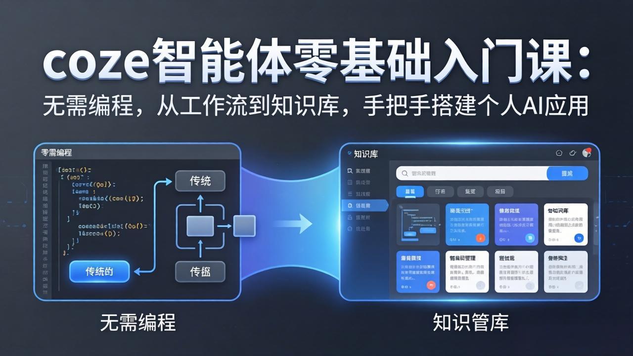 coze智能体零基础入门课：无需编程，从工作流到知识库，手把手搭建个人AI应用-550资源网|九公子网络科技