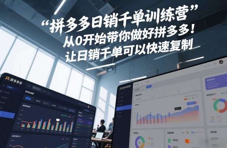 拼多多日销千单训练营，从0开始带你做好拼多多，让日销千单可以快速复制(更新26年3月)-550资源网|九公子网络科技