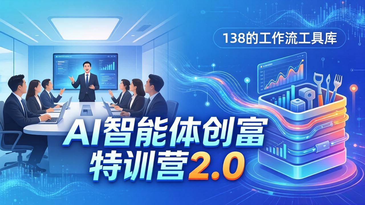 AI智能体创富训练营2.0：3天闭门直播+视频课+工具库，从0到1搭建智能体附138个工作流-550资源网|九公子网络科技