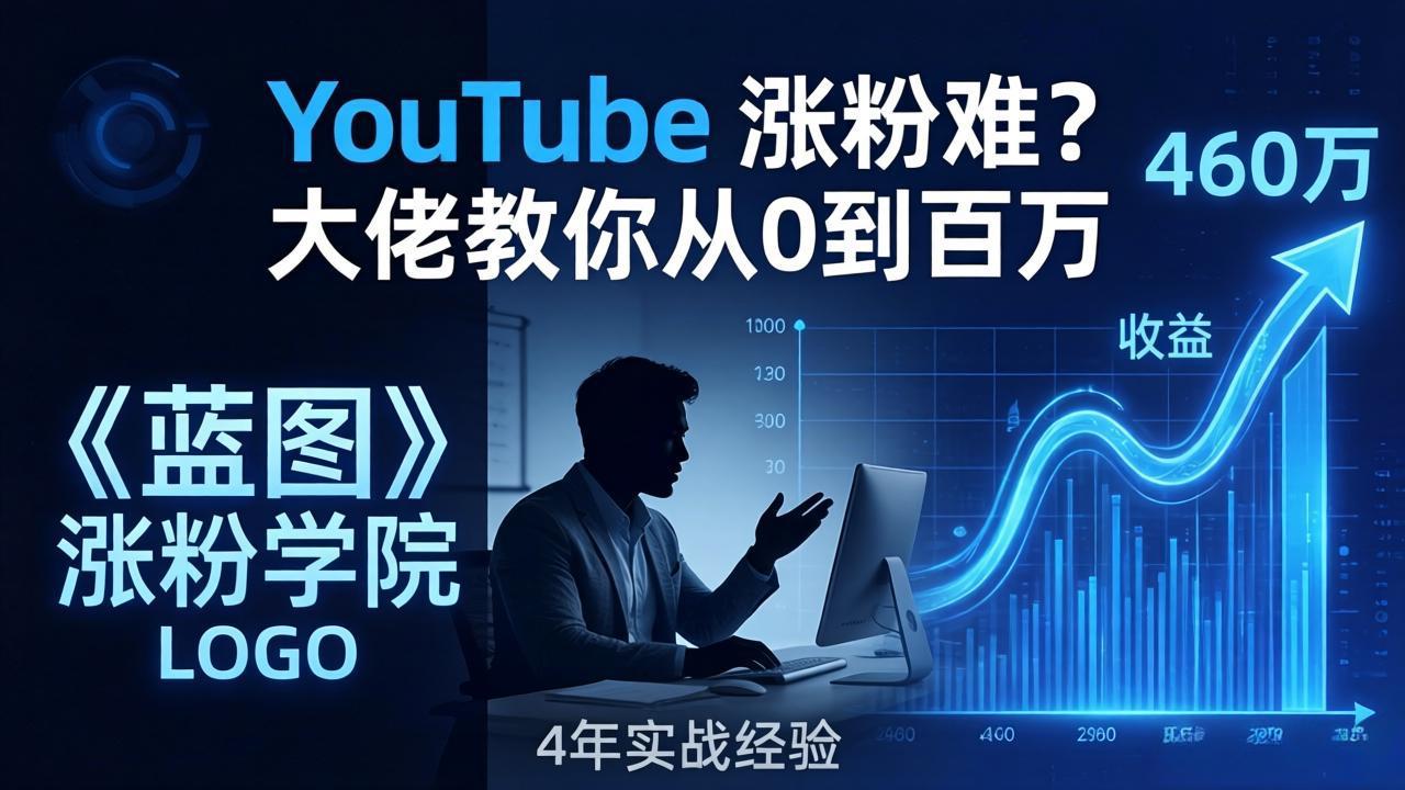 YouTube 涨粉难？《蓝图涨粉学院》：4 年赚 460 万的大佬教策略，从0到百万有路径！-550资源网|九公子网络科技