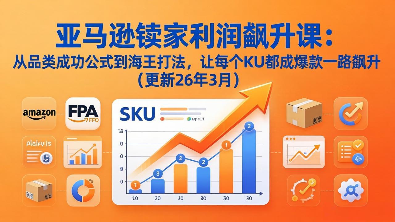亚马逊卖家利润飙升课：从品类成功公式到海王打法，让每个SKU都成爆款一路飙升(更新26年3月-550资源网|九公子网络科技