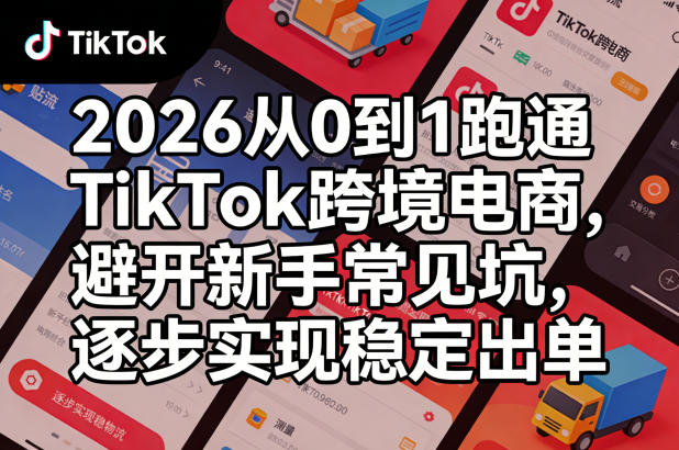 2026从0到1跑通TikTok跨境电商，避开新手常见坑，逐步实现稳定出单-550资源网|九公子网络科技