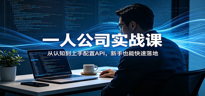 一人公司实战课:从认知到上手配置API,新手也能快速落地-550资源网|九公子网络科技
